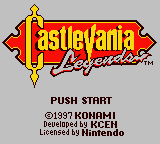 Castlevania Legends - Speed Hack Title Screen